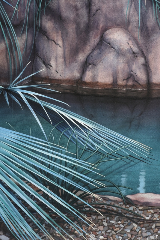 Artwork by Simeon Lagodich, Desert Room, Made of watercolor on paper