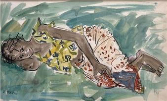 Femme allongé BRAZZAVILLE Congo - Elisabeth Faure