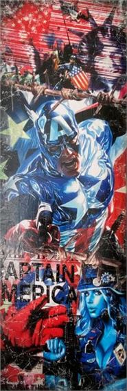 Sandrine HAYAT (XX-XXI). Captain America, by Sandrine Hayat, dated 09