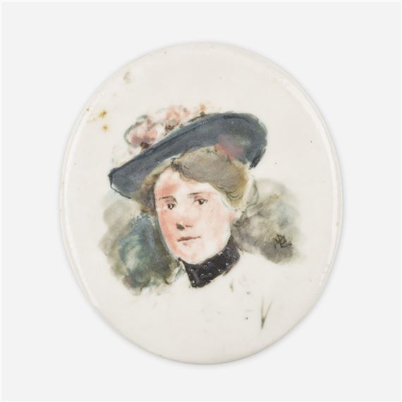 Losanti portrait roundel by Mary Louise Mclaughlin, 1899-1904