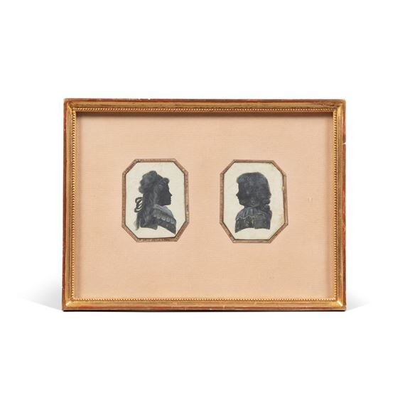 German School, 19th Century A pair of German framed octagonal