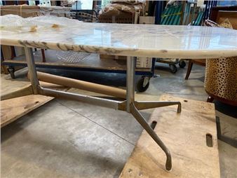 Table "Aluminum and marble Herman Miller edition" - Charles Eames