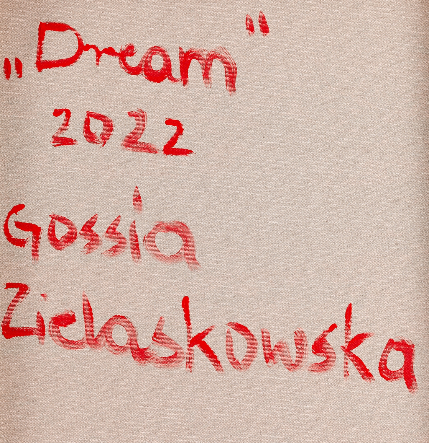Artwork by Gossia Zielaskowska, Dream, Made of acrylic/canvas