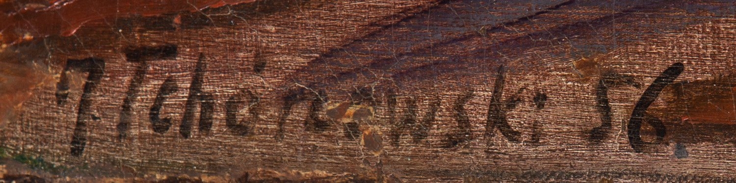 Artwork by Jerzy Tchórzewski, Man and Light, Made of oil/canvas