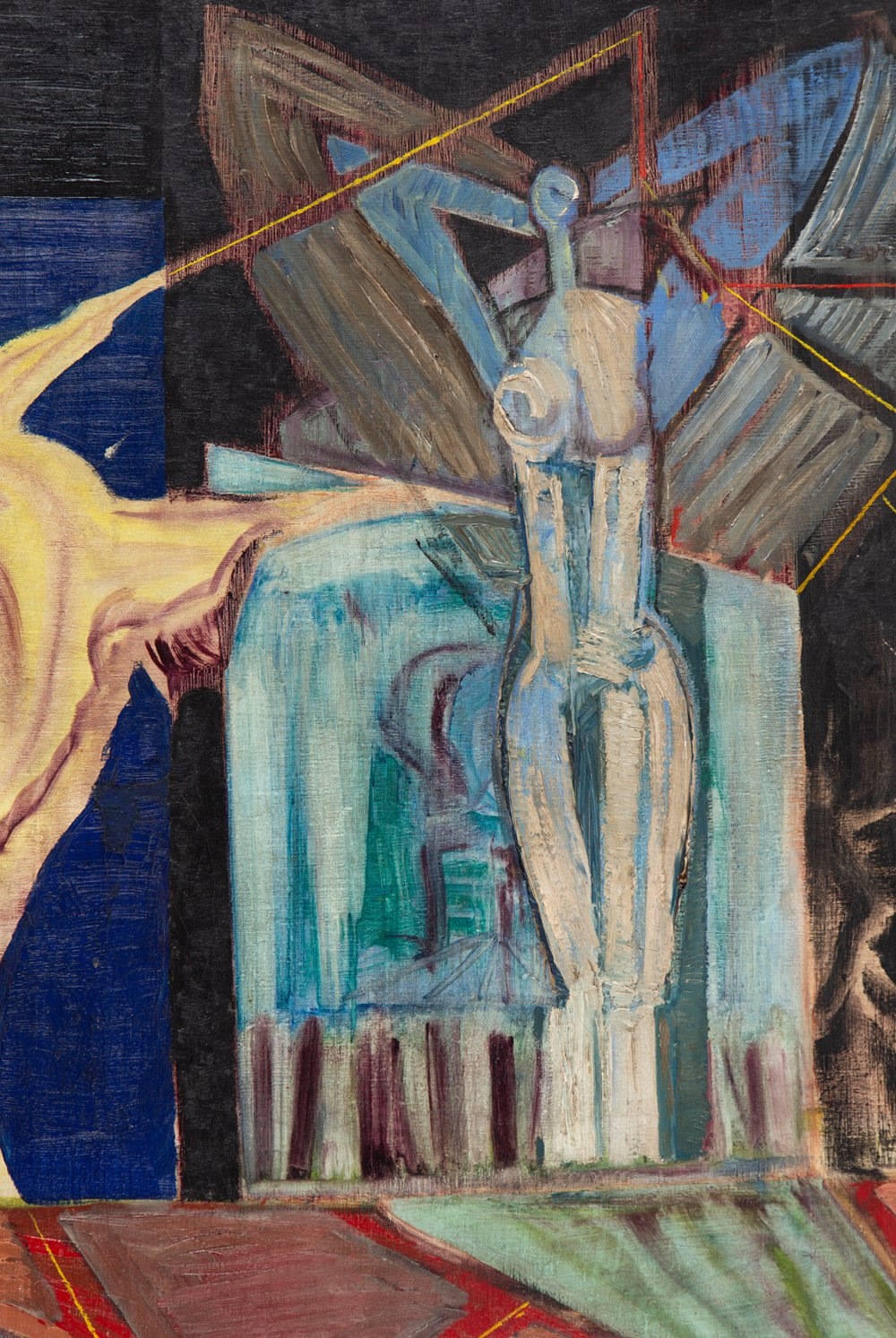 Artwork by Jerzy Tchórzewski, Man and Light, Made of oil/canvas