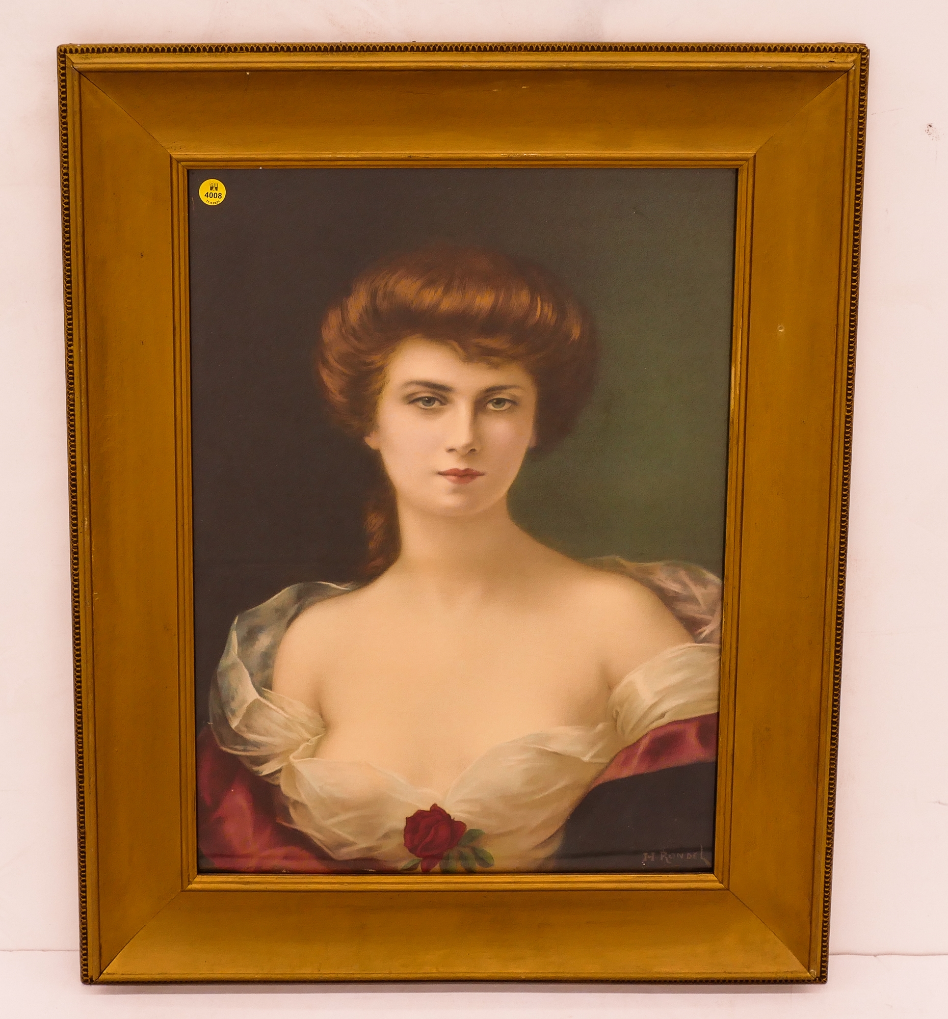 Henri Rondel | Portrait of a Red Haired Beauty (1905) | MutualArt