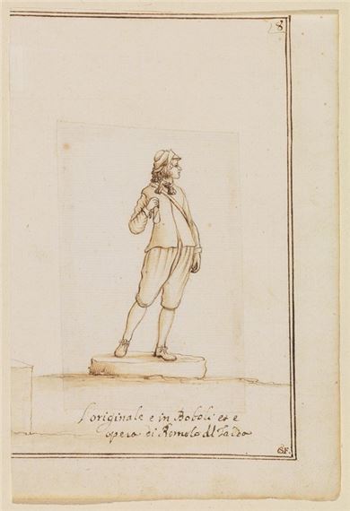 STUDY OF A SCULPTURE IN BOBOLI by Sebastian Fulcarus