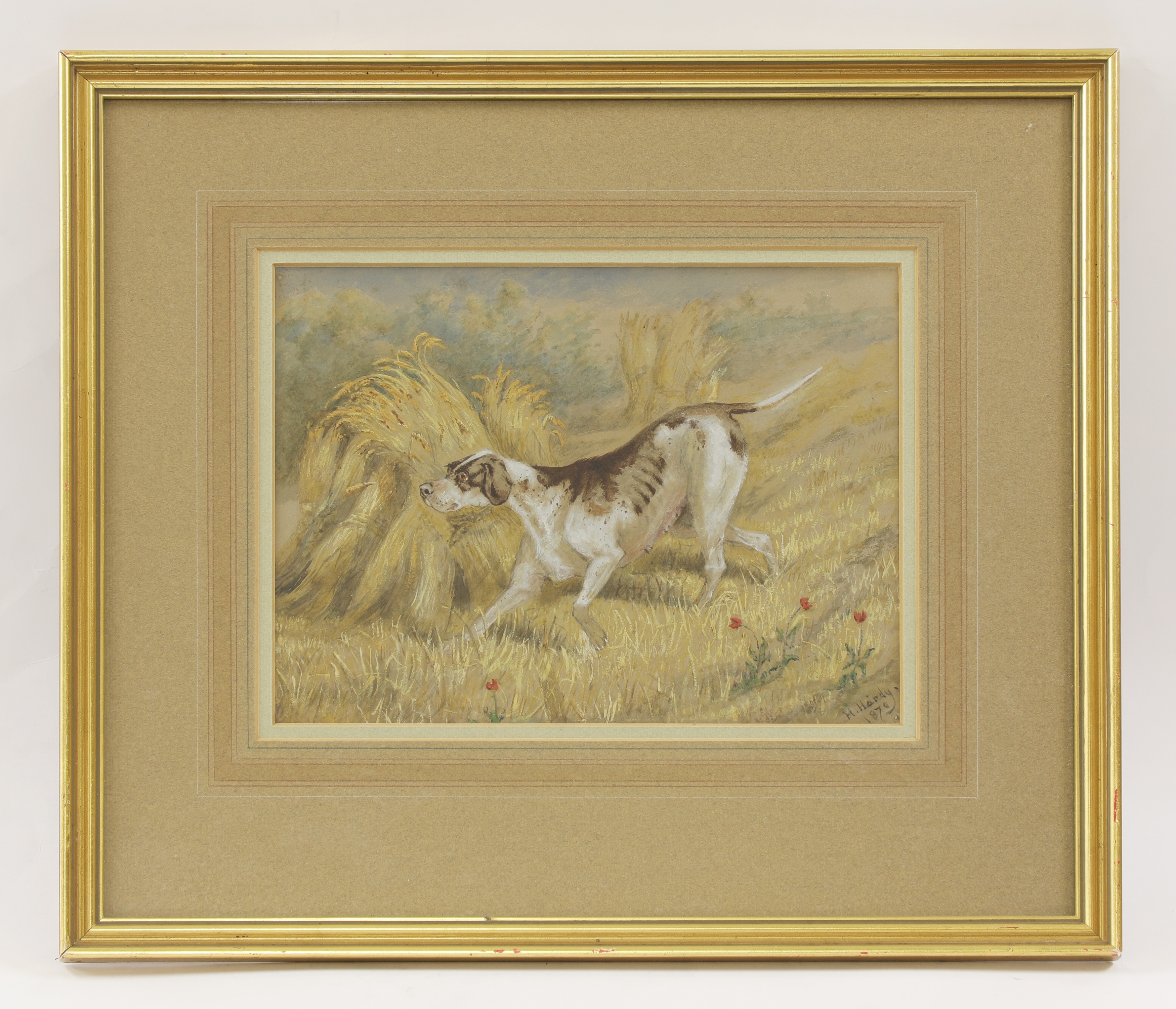 H. Hardy | A pointer bitch in a wheat field (1878) | MutualArt