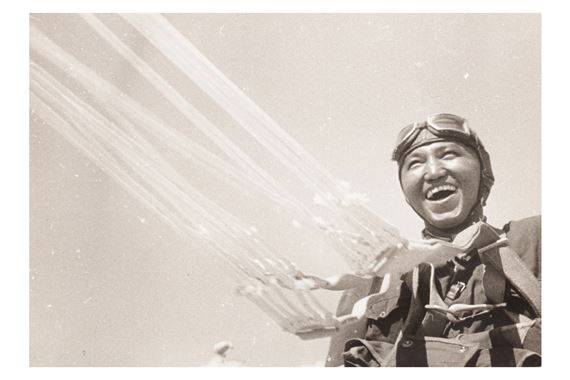 THE FIRST UZBEK SKYDIVER, TASHKENT, THE UZBEK SSR by Georgi Zelma
