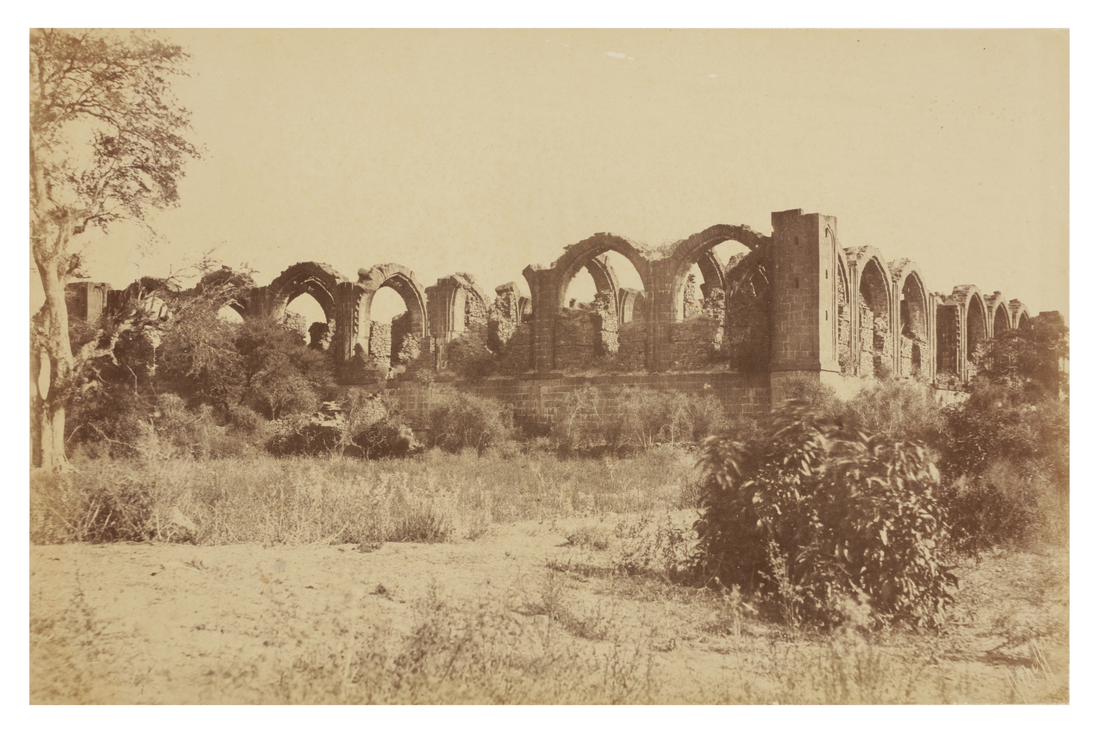 Artwork by Colonel Biggs, UNFINISHED MAUSOLEUM OF ALI ADIL SHAH, Made of albumen print