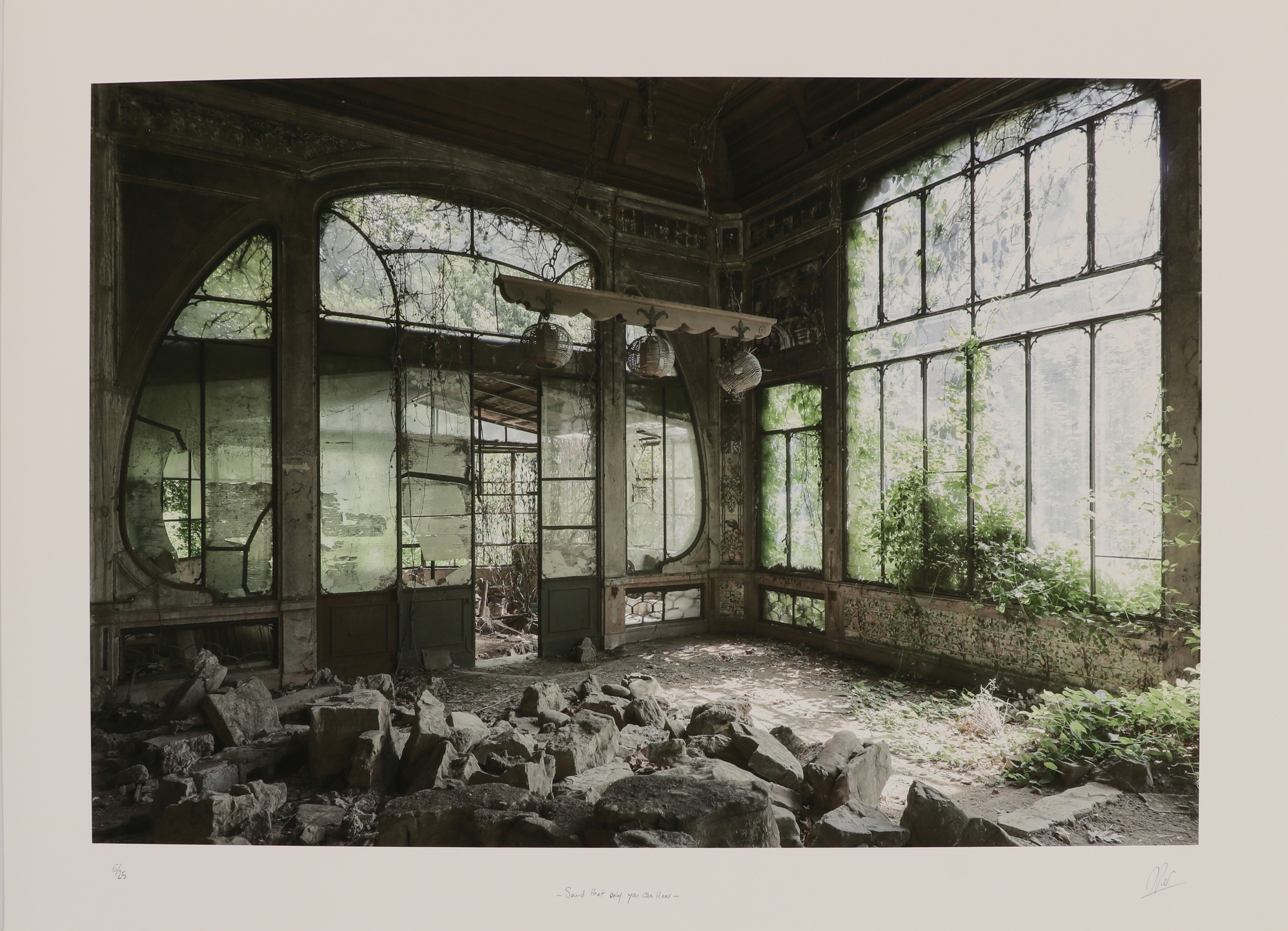 Artwork by Pierre Neret, Sound that only you can hear, Made of Etching paper