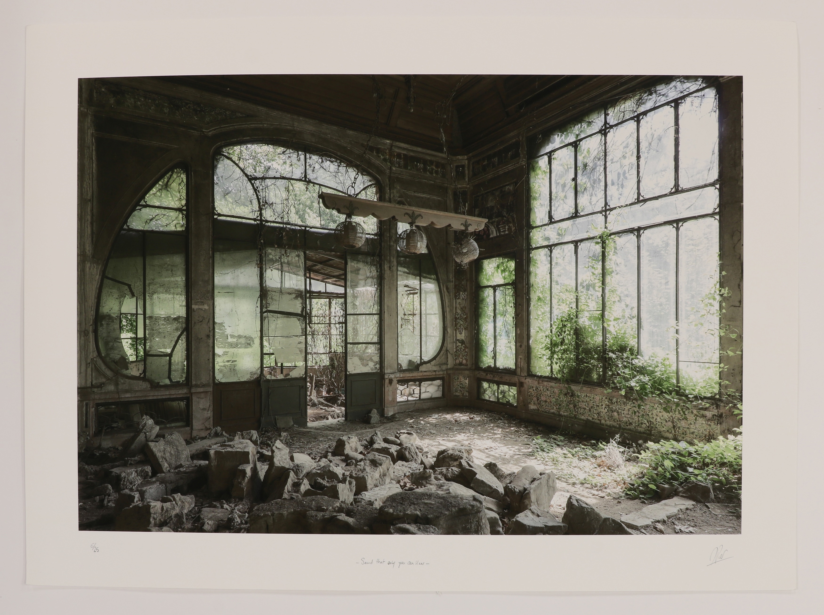 Artwork by Pierre Neret, Sound that only you can hear, Made of Etching paper