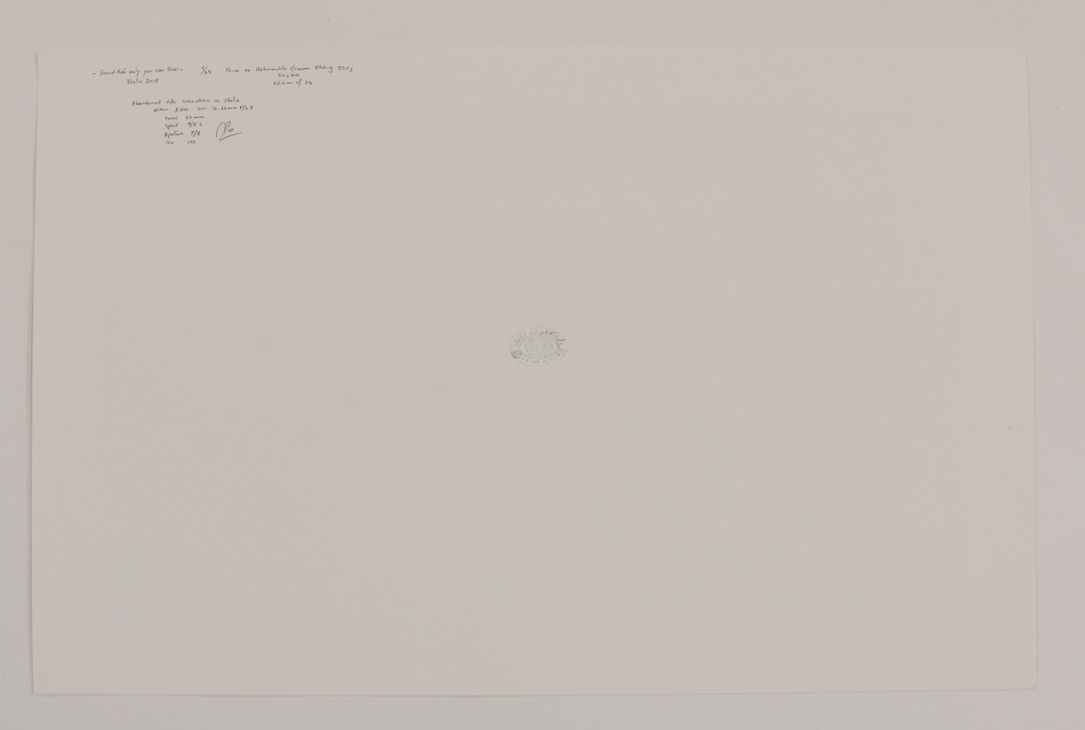 Artwork by Pierre Neret, Sound that only you can hear, Made of Etching paper