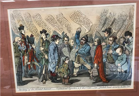 “Meeting of the Monied Interest” by James Gillray, 1798