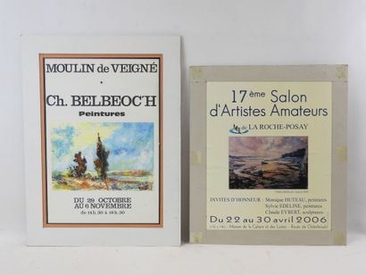 Posters for the 17th salon of amateur artists of La Roche-Posay and for the Mill of Veigné