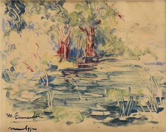 Paysage à l’étang - Marcel Bonnardel