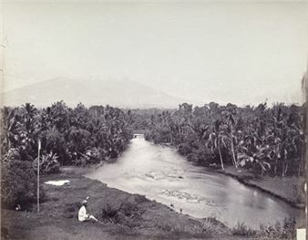 Buitenzorg, Tjiandjoer, Borobudur temple, palace of Prince Mangko-Negoro, rubber tree, palace of the Governor-General of Java - Jacobus Anthonie Meessen
