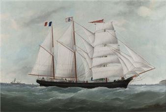 Le Duguesclin au large du Havre - Victor Charles Edouard Adam