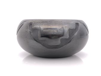 ROSE GONZALES SAN ILDEFONSO BLACKWARE POTTERY BOWL - Rose Cata Gonzales
