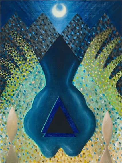 Curves Under a Moon by Loie Hollowell, dated 2014