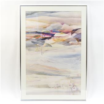 Signed lower left. Dimensions: (Frame) H 50.5" x W 35.25" - Dorothy Ganek