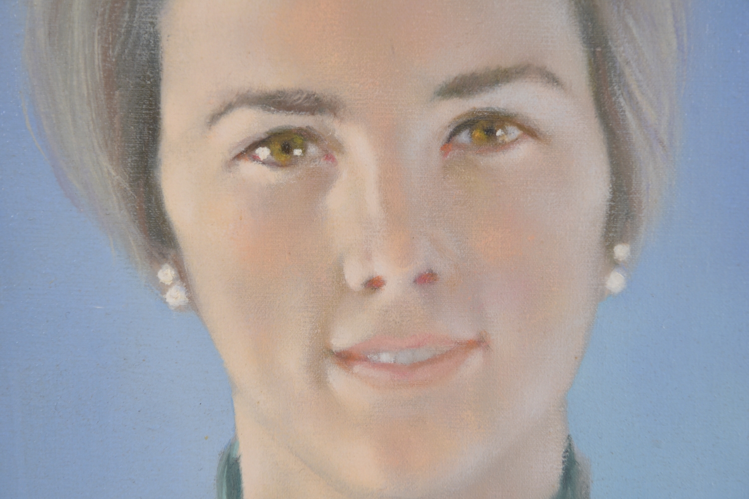 Artwork by Robert R. Bliss, Female portrait. Signed lower right and dated '67. Oil on canvas. Dimensions: (Frame) H 37.5" x W 31.25", Made of Oil on canvas