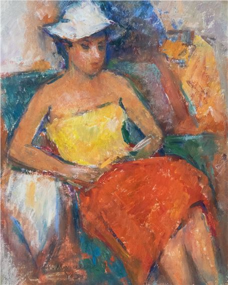 "Reading" by Ion Musceleanu, 1923