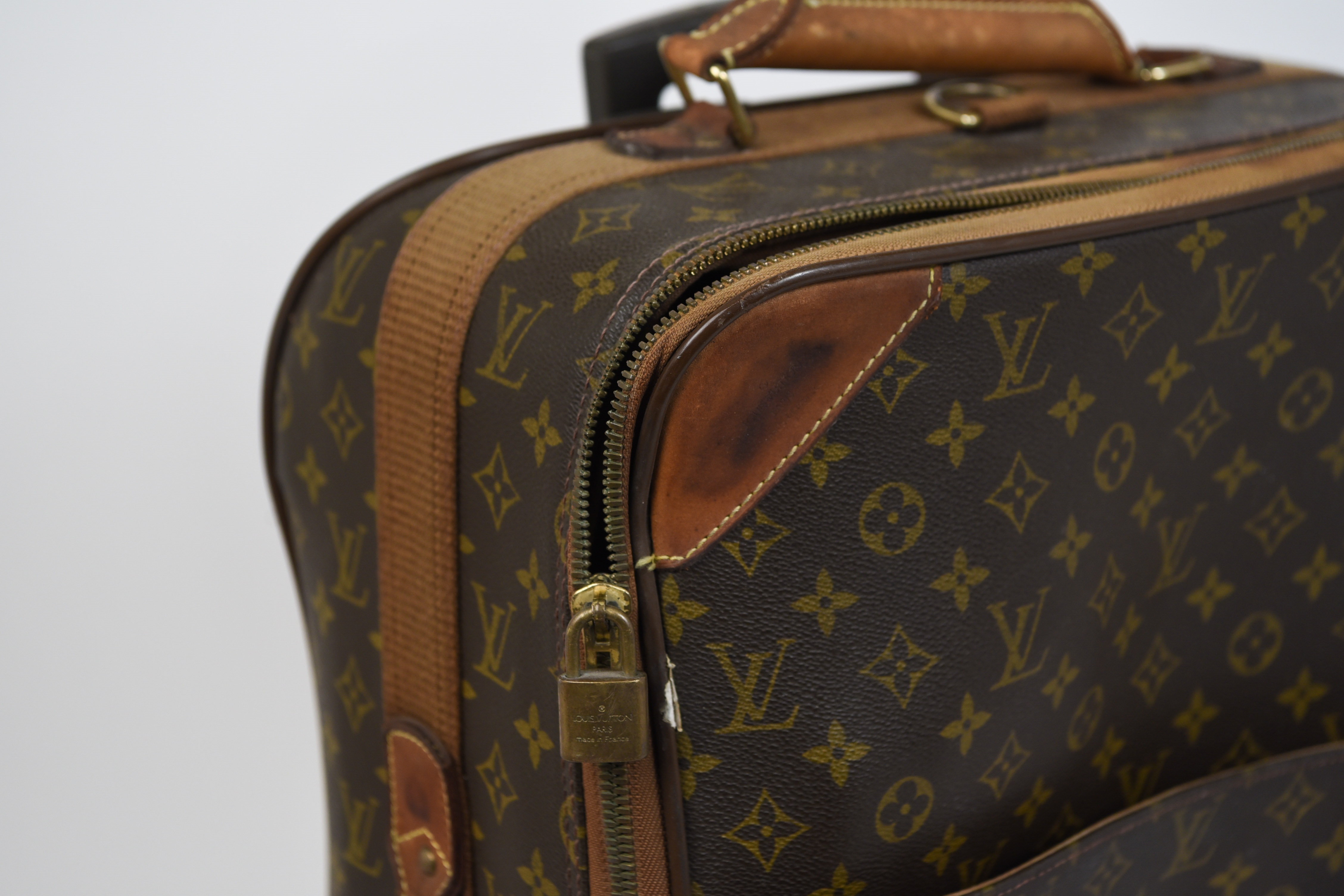 Sold at Auction: vintage Louis Vuitton hard side suitcase