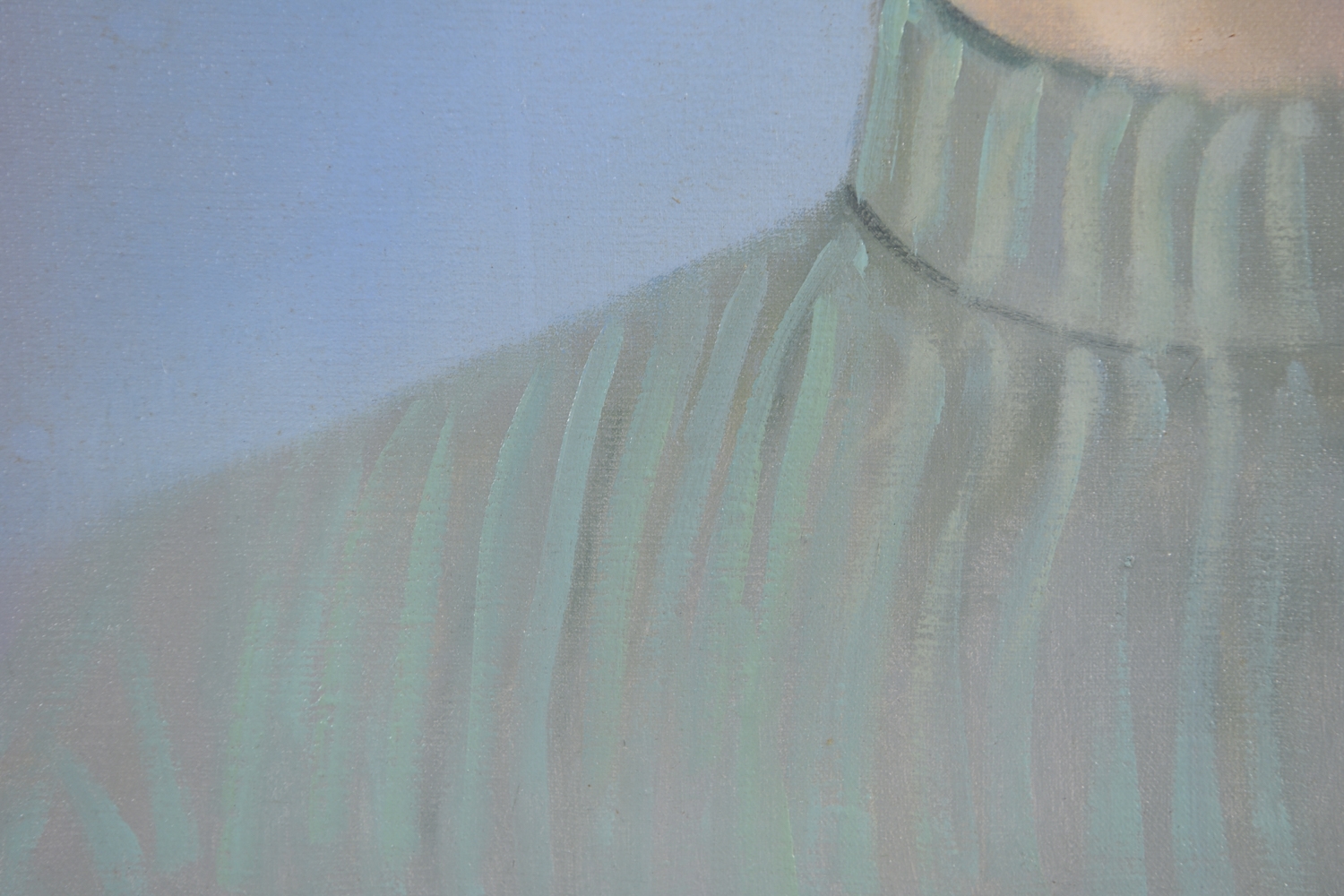 Artwork by Robert R. Bliss, Female portrait. Signed lower right and dated '67. Oil on canvas. Dimensions: (Frame) H 37.5" x W 31.25", Made of Oil on canvas