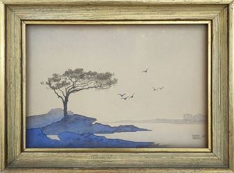 Seaside with the Umbrella Pine - Reginald Morphew