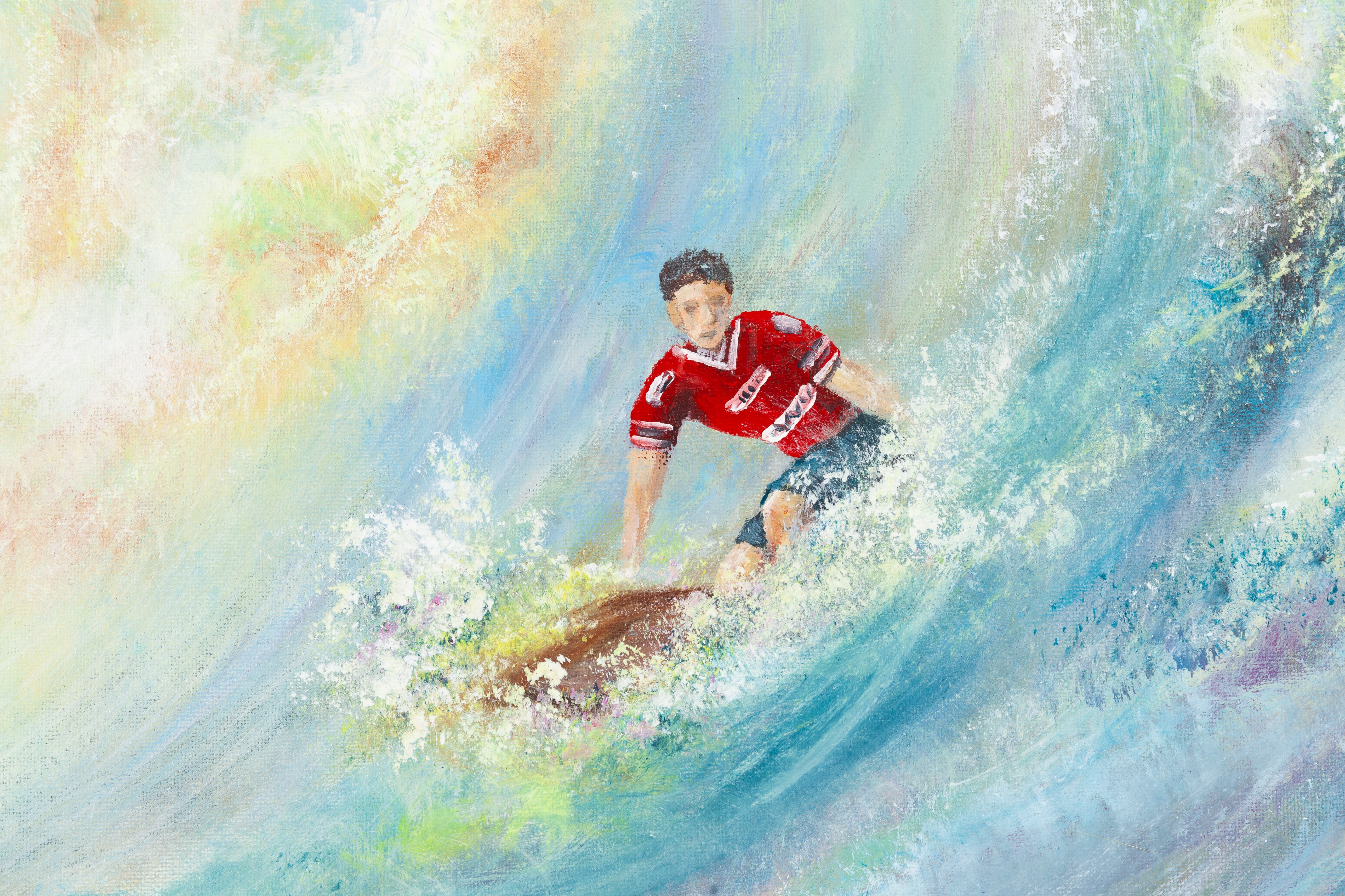 Artwork by Andrzej Fronczak, Galactic Surfing, Made of acrylic/canvas