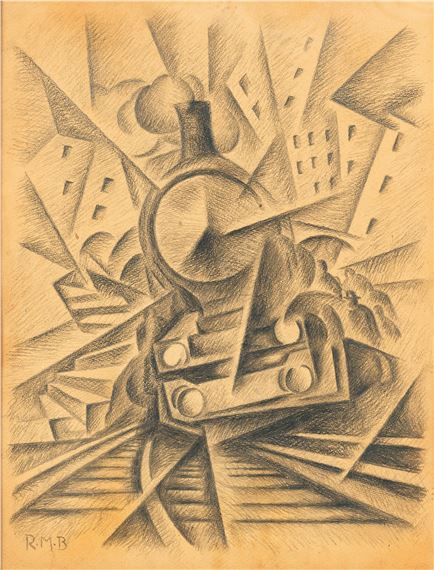 Velocità Treno + città by Roberto Marcello Baldessari, circa 1916