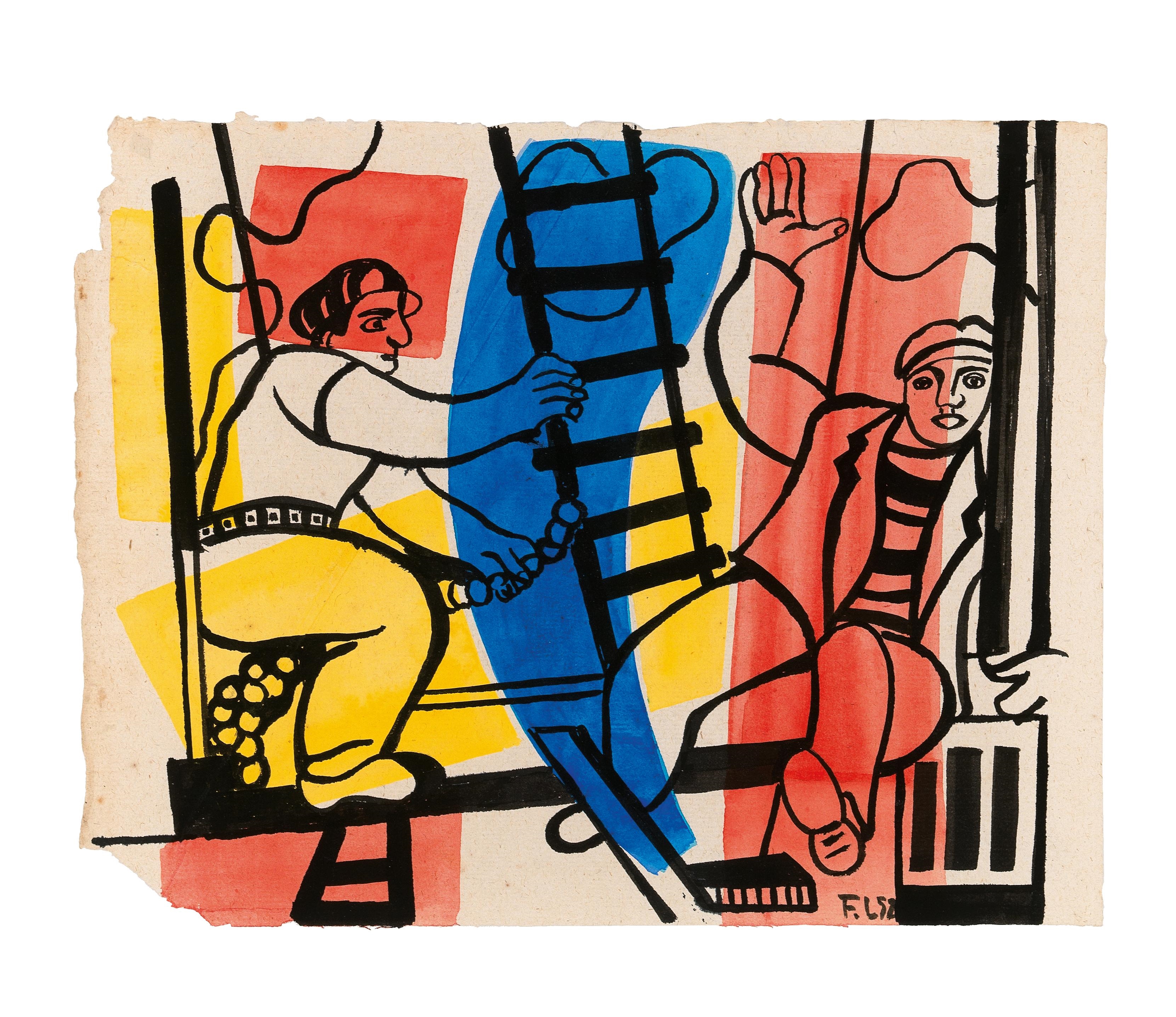 Étude pour “Les Constructeurs” by Fernand Léger, 1952