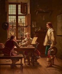 Les mousquetaires en partance pour les Amériques by Theodore Ceriez