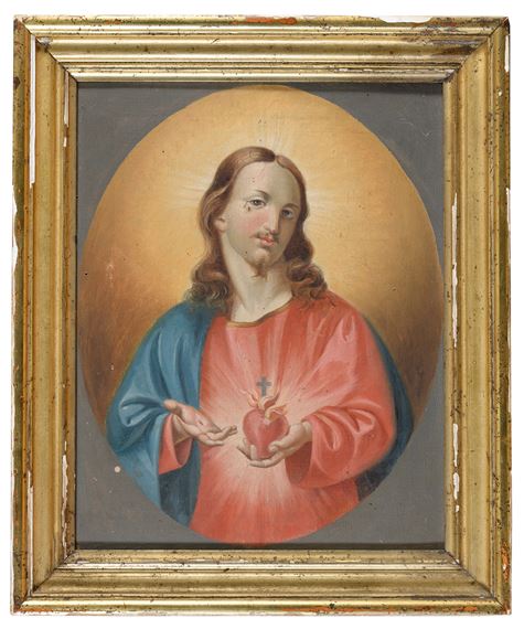 IL SACRO CUORE DI GESÙ by Roman School, 19th Century