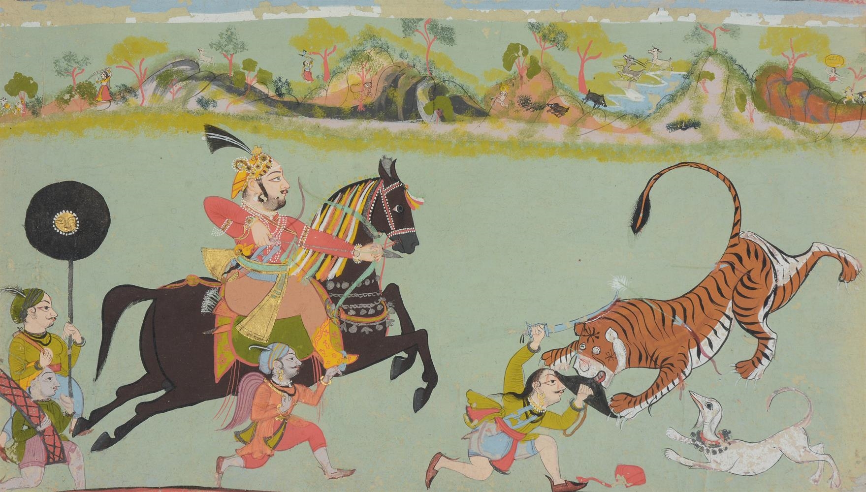 A Mewar Painting of a Ruler by Rajasthan School, 19th Century, mid-19th century