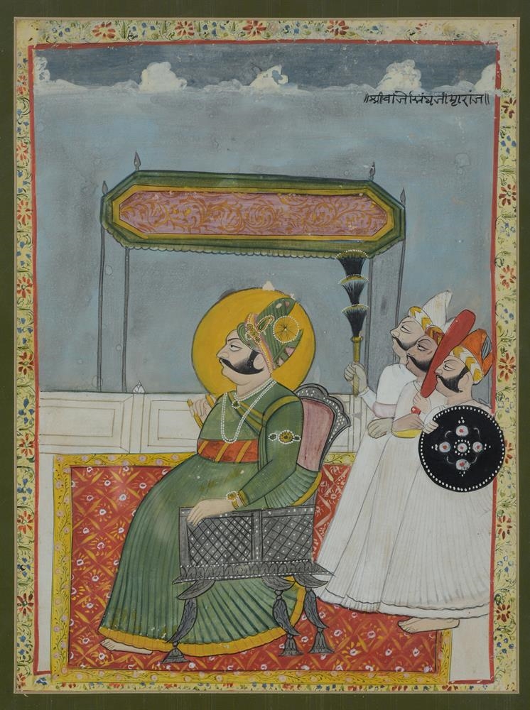 Portrait of a Maharaja by Rajasthan School, 19th Century, mid-19th century