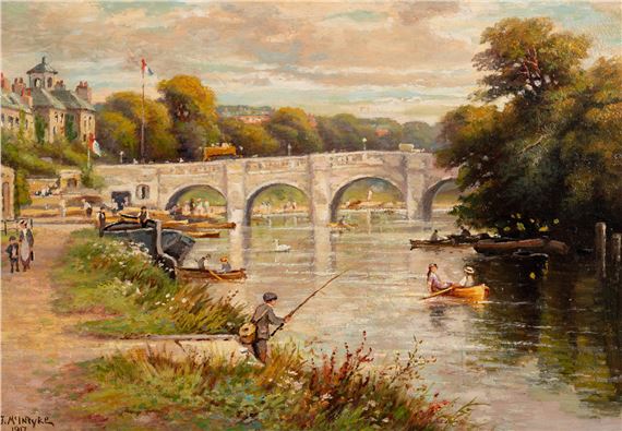 Richmond Bridge, Surrey by J. McIntyre, 1917