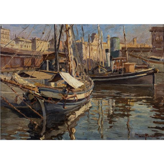 Barche in porto by Vasco Menegozzo