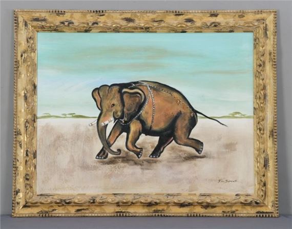 Runnig Elephant by Ron Burnett