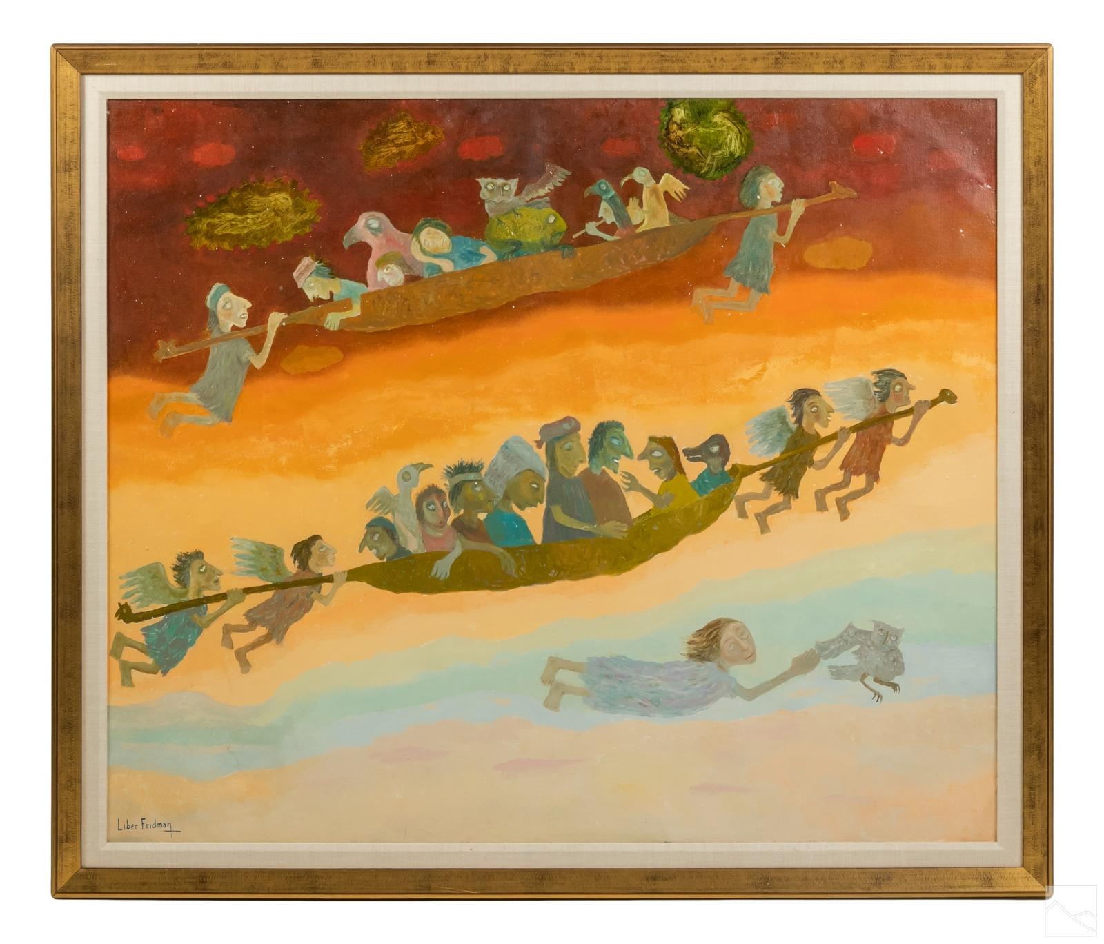 Artwork by Liber Fridman, "Su Rumbo Era El de Las Estrellas" ("His Course Was That of the Stars"), Made of original oil painting on canvas