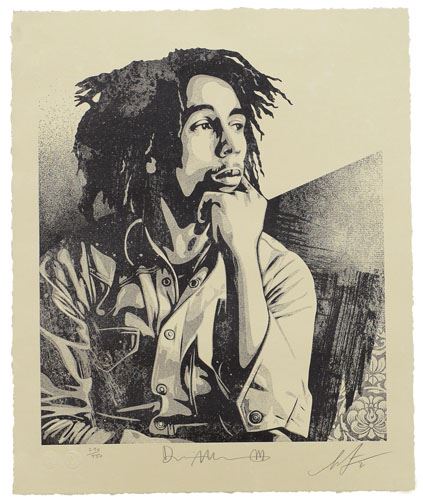 Bob Marley 40th "Soul rebel" by Shepard Fairey, 2021