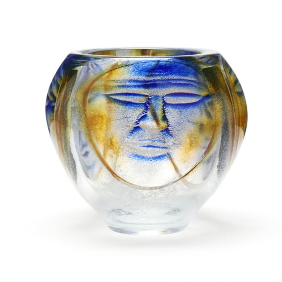 Triple Mask Vase by Ken Carder, 1985