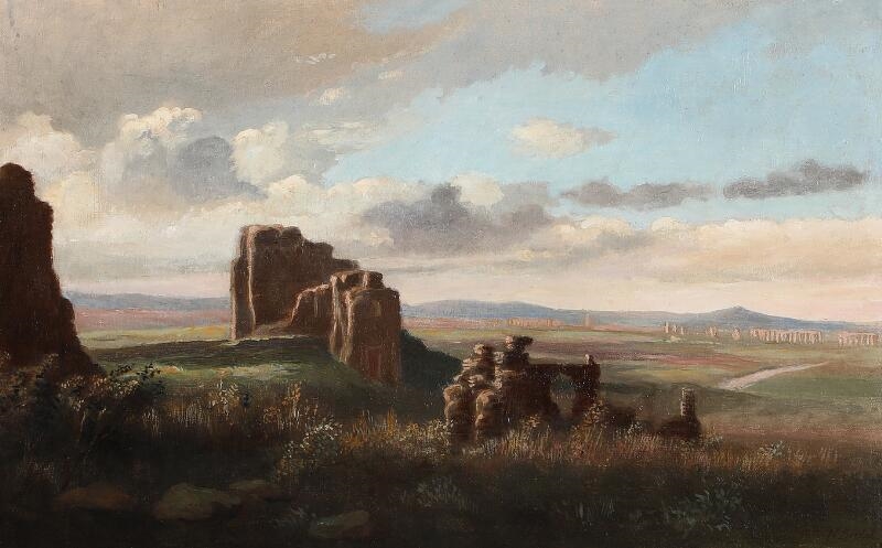 Artwork by Niels Anders Bredal, The Roman Campagna, Made of Oil on canvas