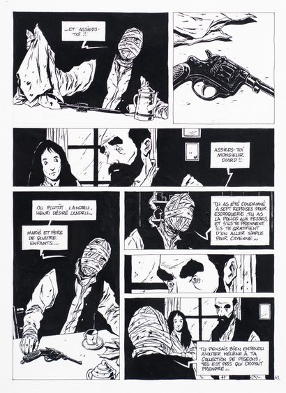 Artwork by Christophe Chabouté, Henri Désiré Landru, Made of ink on paper