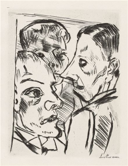 ”Herr Müller, ich und die Buffetmamsell”. by Max Beckmann, 1920
