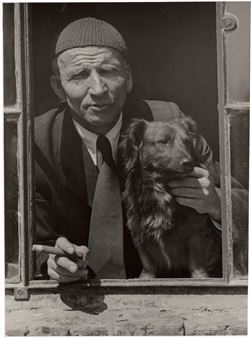 Alfred Renger-Patzsch with dog and cigar. - Sabine Renger