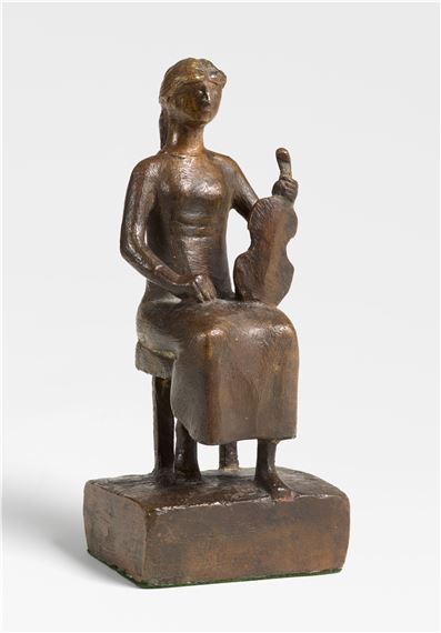 Kleine zweite Geige sitzend by Gerhard Marcks, 1977