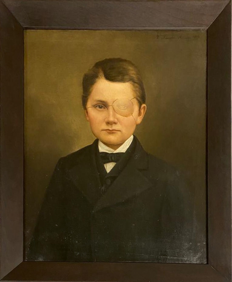 Artwork by Markus Schinwald, Knut, Made of painting