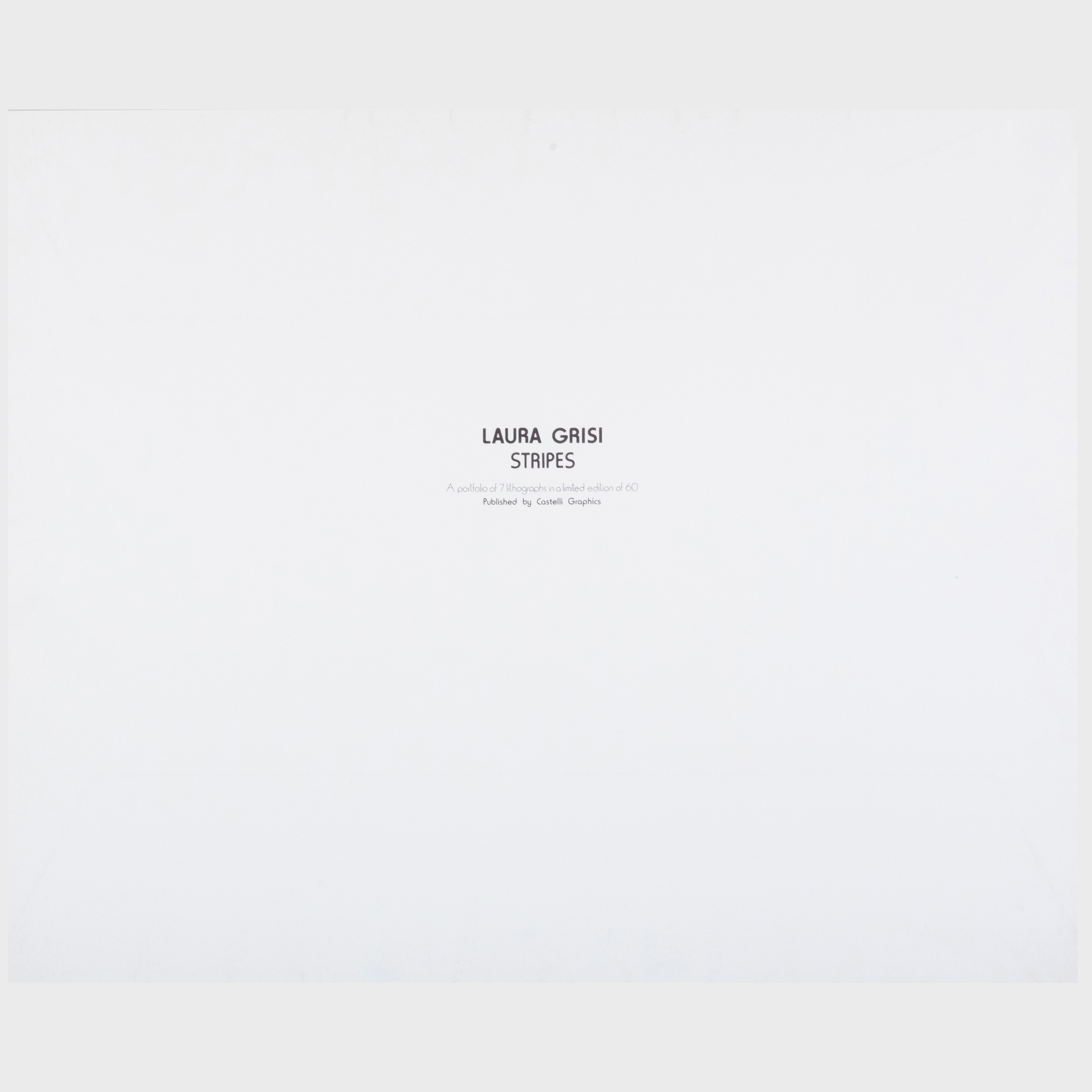 Artwork by Laura Grisi, Stripes, Made of lithographs in colors on smooth wove paper